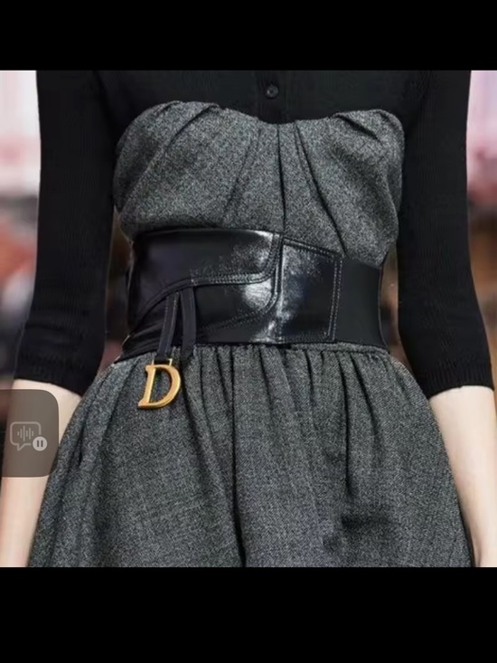 The Unbranded Brand Accessories - Waist belt logo D stretchy gold and black